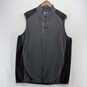 VRST Vest Men's XL Gray Zip Training Performance Golf Windbreaker Pockets Logo